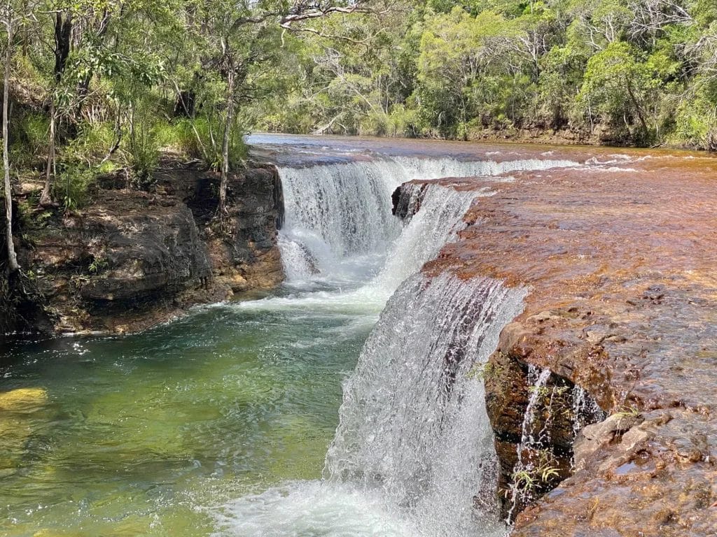 Eliot Falls flowing on the Cape York peninsula in Jardine River National Park