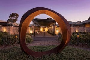 Exterior of The Louise in the Barossa at dusk