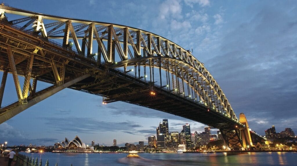 Sydney Harbour Bridge - City Skyline at night