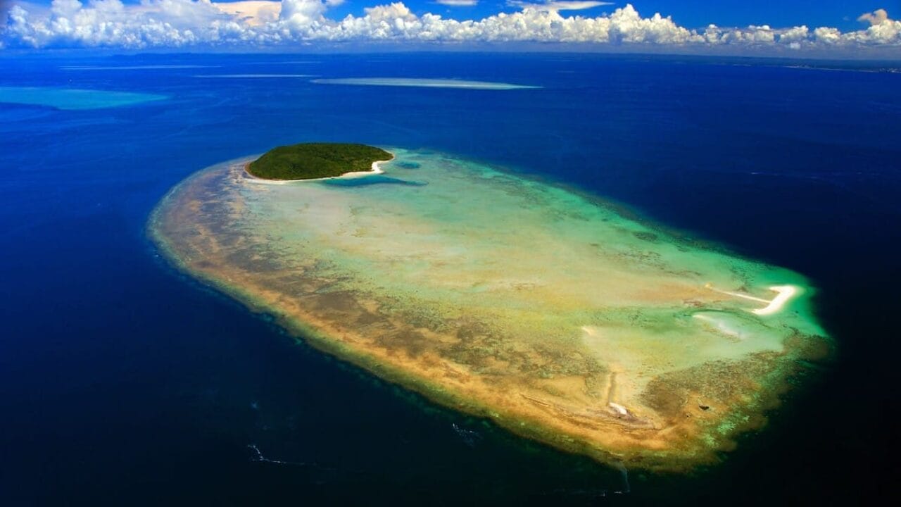 haggerstone island aerial shot of island